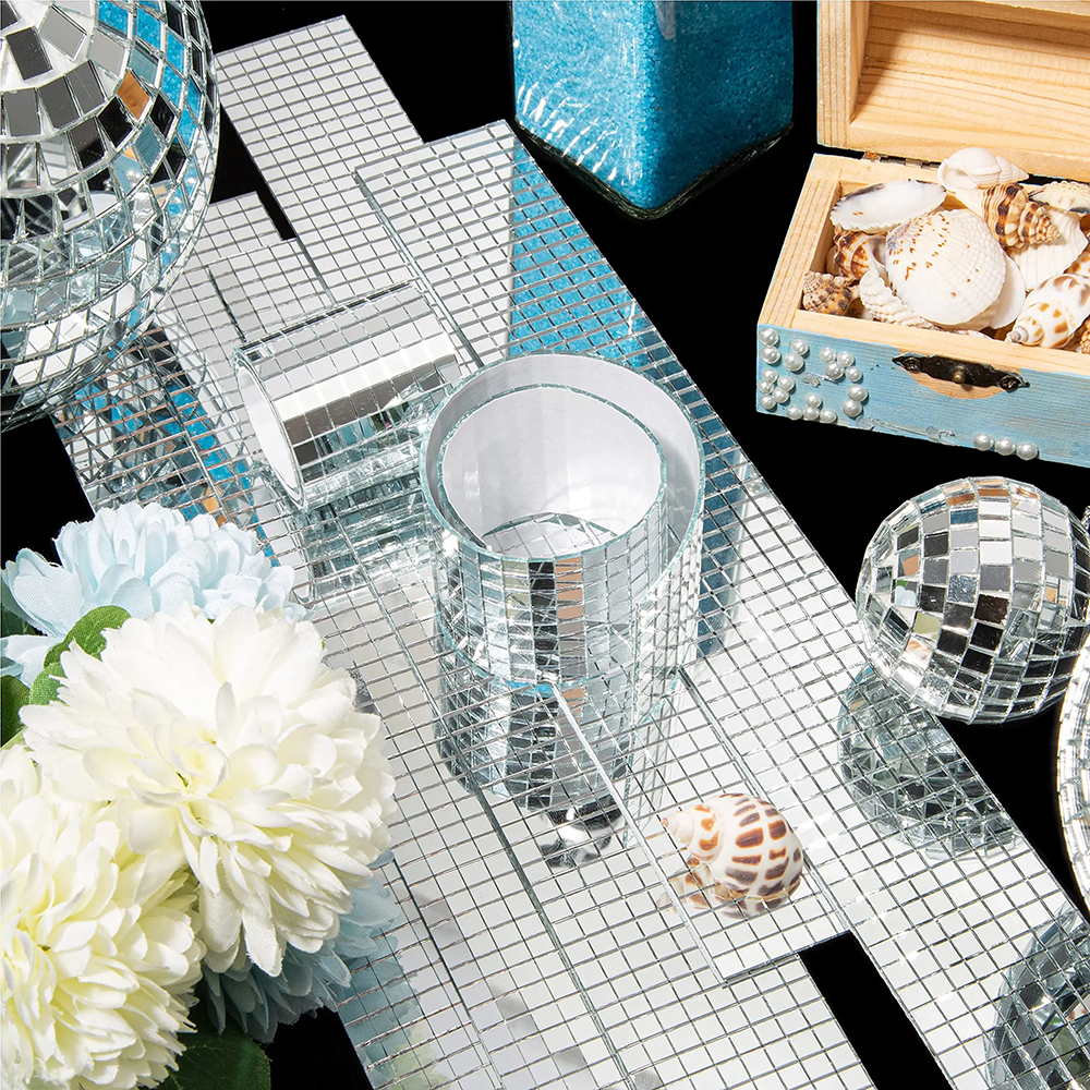 Home Bathroom Glass - 3600pcs 0.2inch Glass Mini Square Mirror