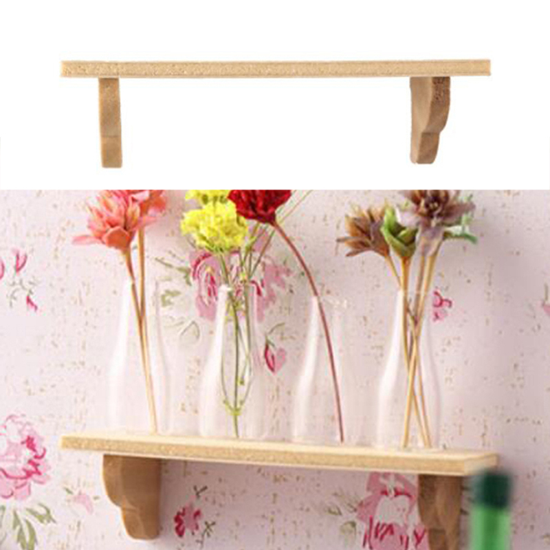 Home Bathroom Equipment - 1pcs 1:12 Dollhouse Wood Wall Shelf