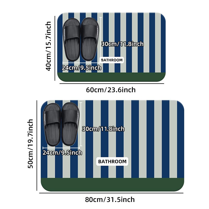 Non-slip bath mat, striped sta - огляд і ціна Zara Home Bathroom Accessories