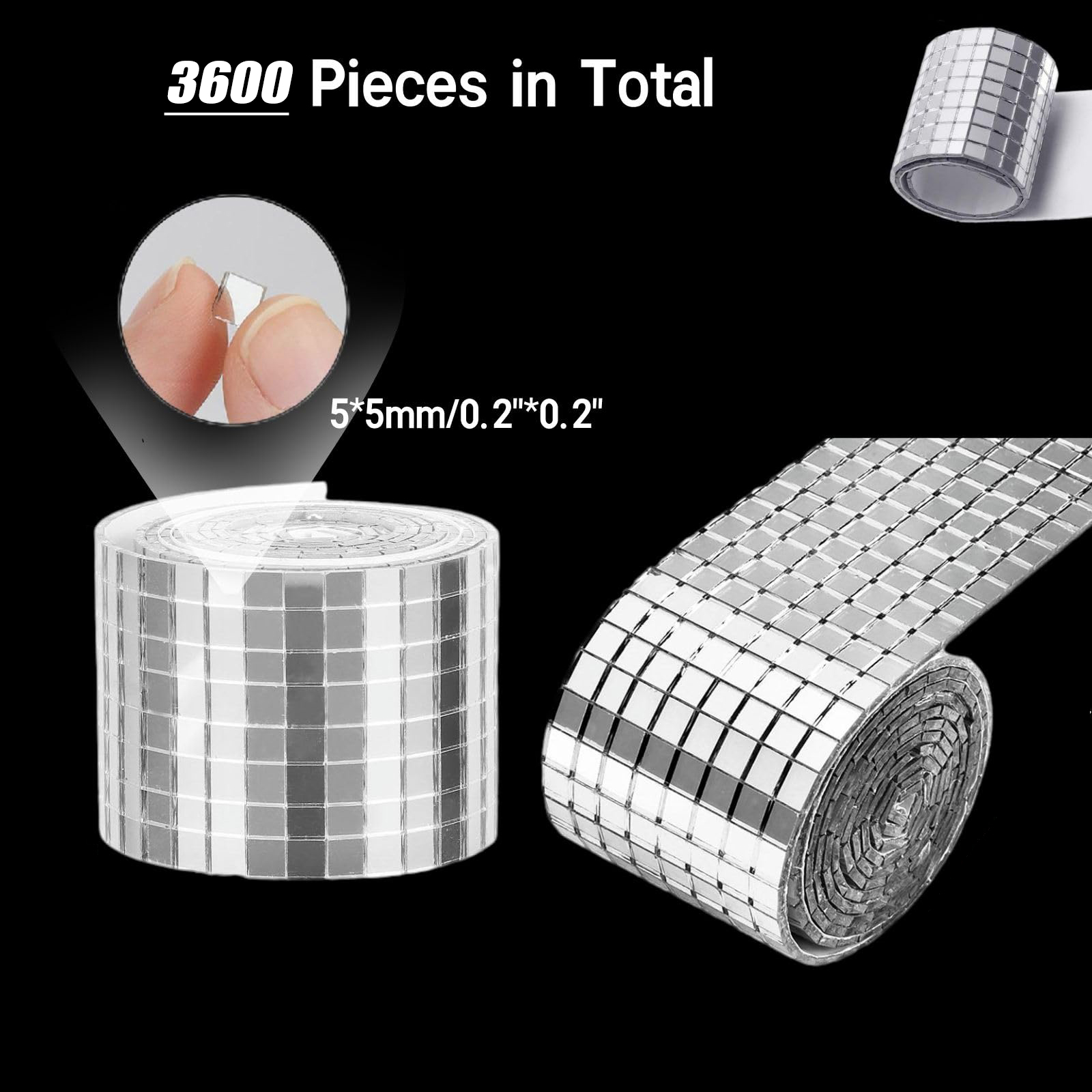 3600pcs 0.2inch Glass Mini Squ - огляд і ціна Home Bathroom Glass