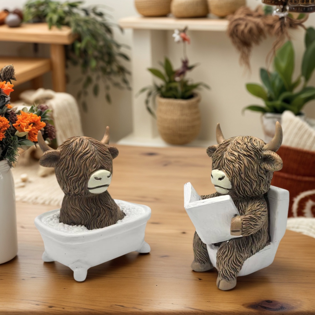 Cute Scottish Highland Cow Res - огляд і ціна Home Of The Year Bathroom