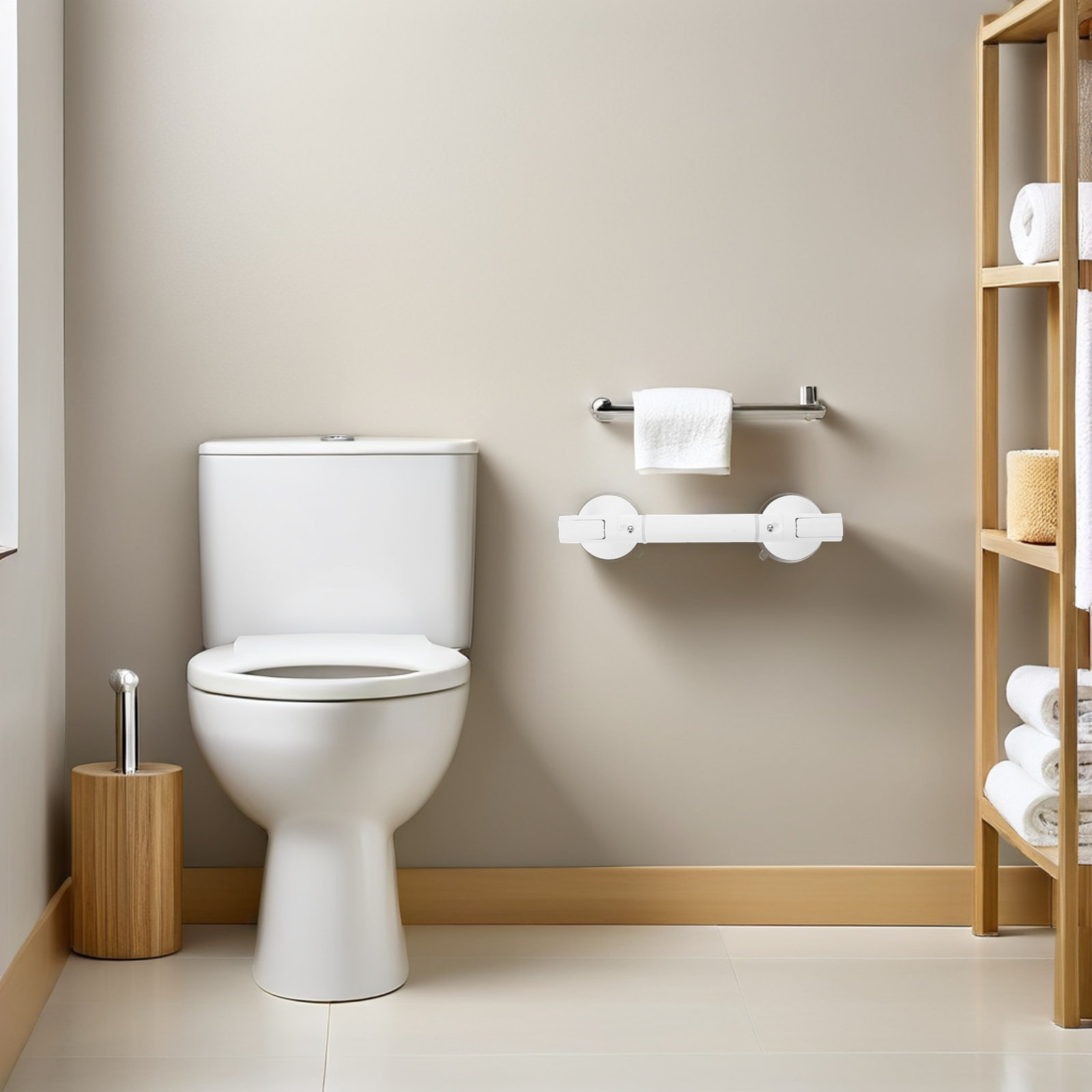 White Bathroom Grab Bar for Se - огляд і ціна Home Bathroom Grab Bar