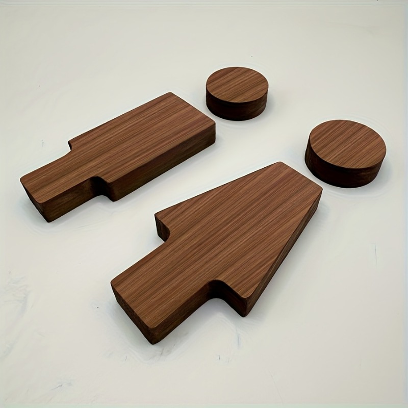 2PCS Wooden Bathroom Sign for  - огляд і ціна Home Bathroom Equipment