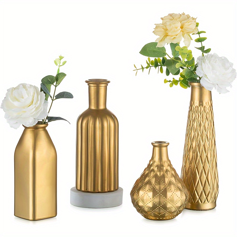 Golden Glass Vase, Cylindrical - огляд і ціна Home Bathroom Glass