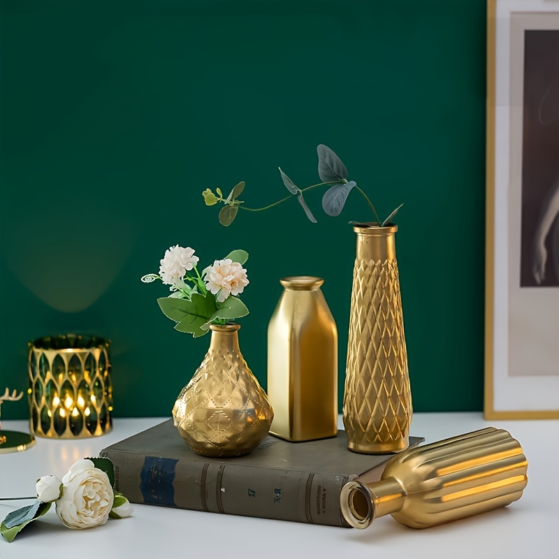 Golden Glass Vase, Cylindrical - огляд і ціна Home Bathroom Glass