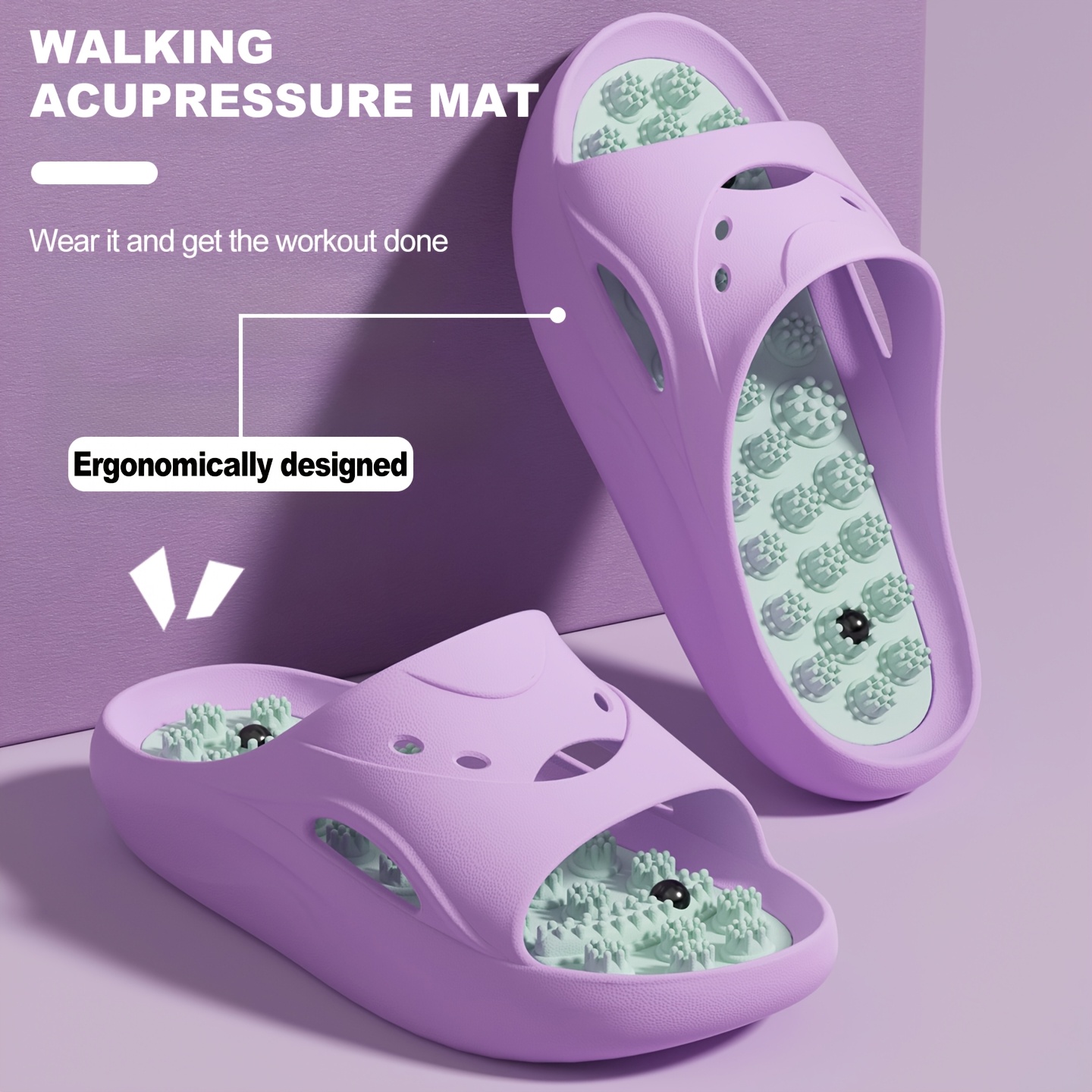 Women Men EVA Massage Slippers - огляд і ціна Home Outdoor Bathroom
