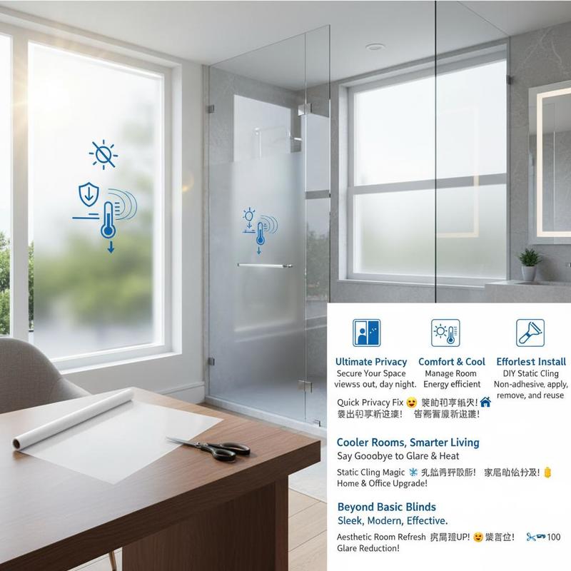 Frosted Window Cover 23.6 in x - огляд і ціна Home Bathroom Glass