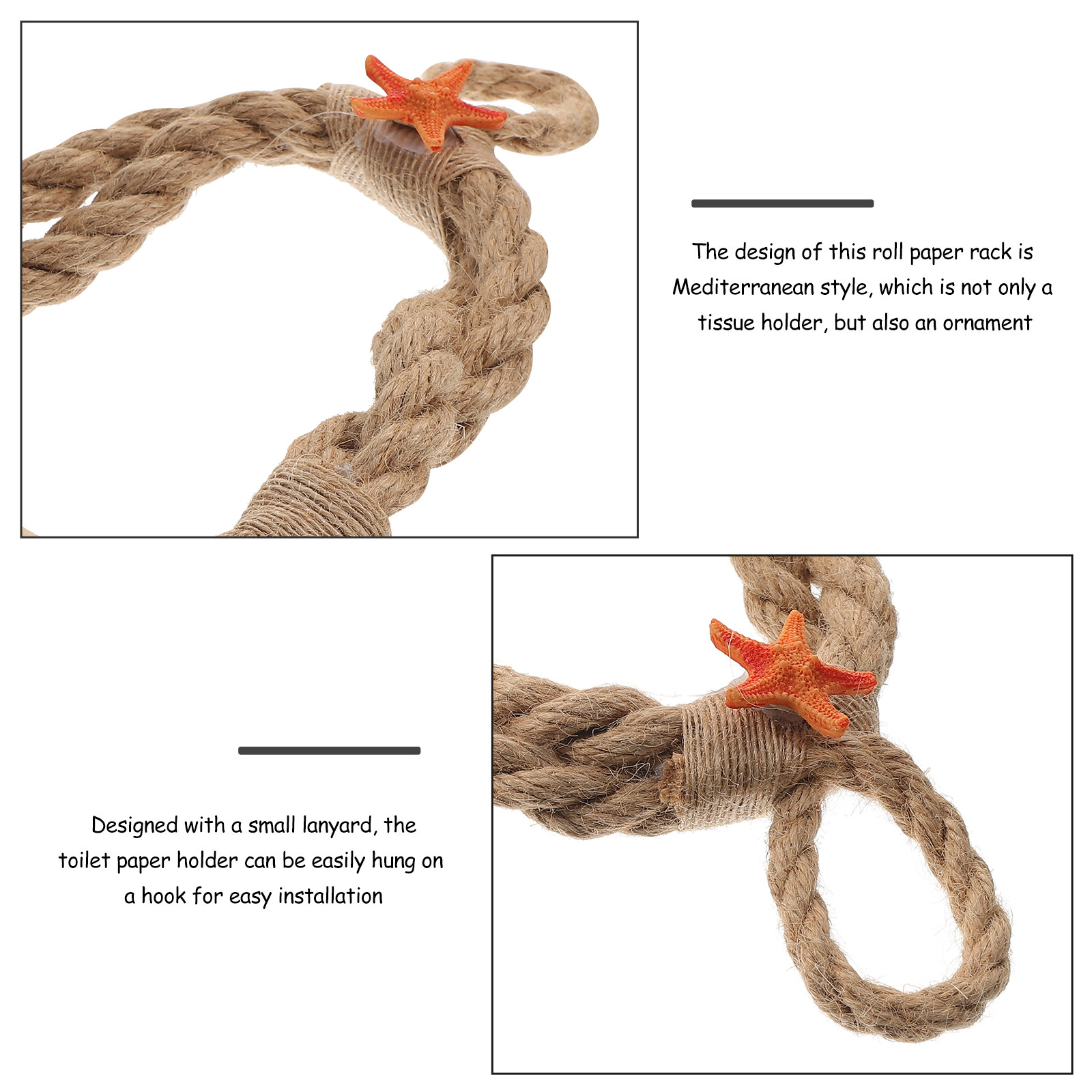 Vintage Nautical Rope Toilet R - огляд і ціна Home Bathroom Paper Towel Holder
