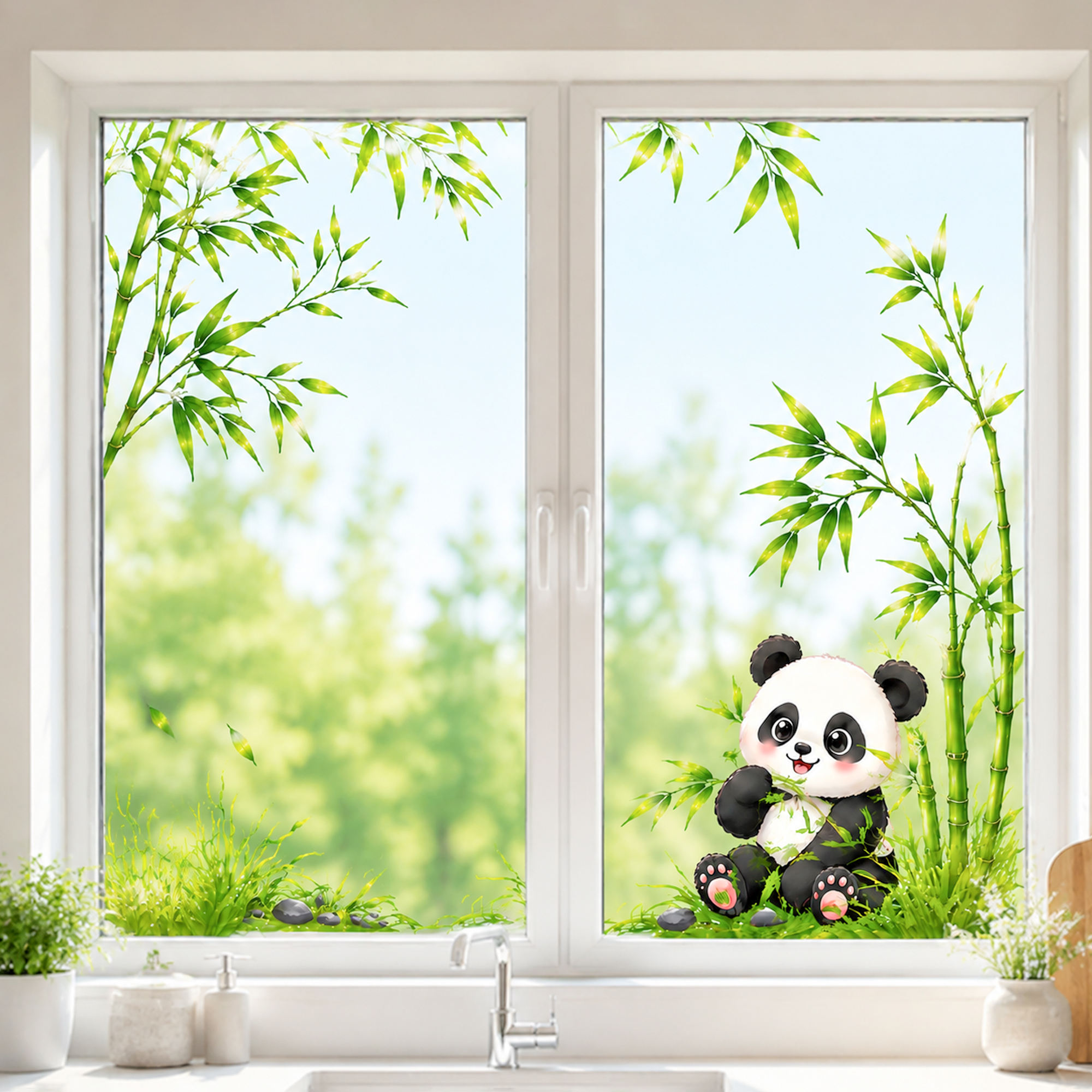 Cute Panda with Bamboo Bathroo - огляд і ціна Home Bathroom Glass
