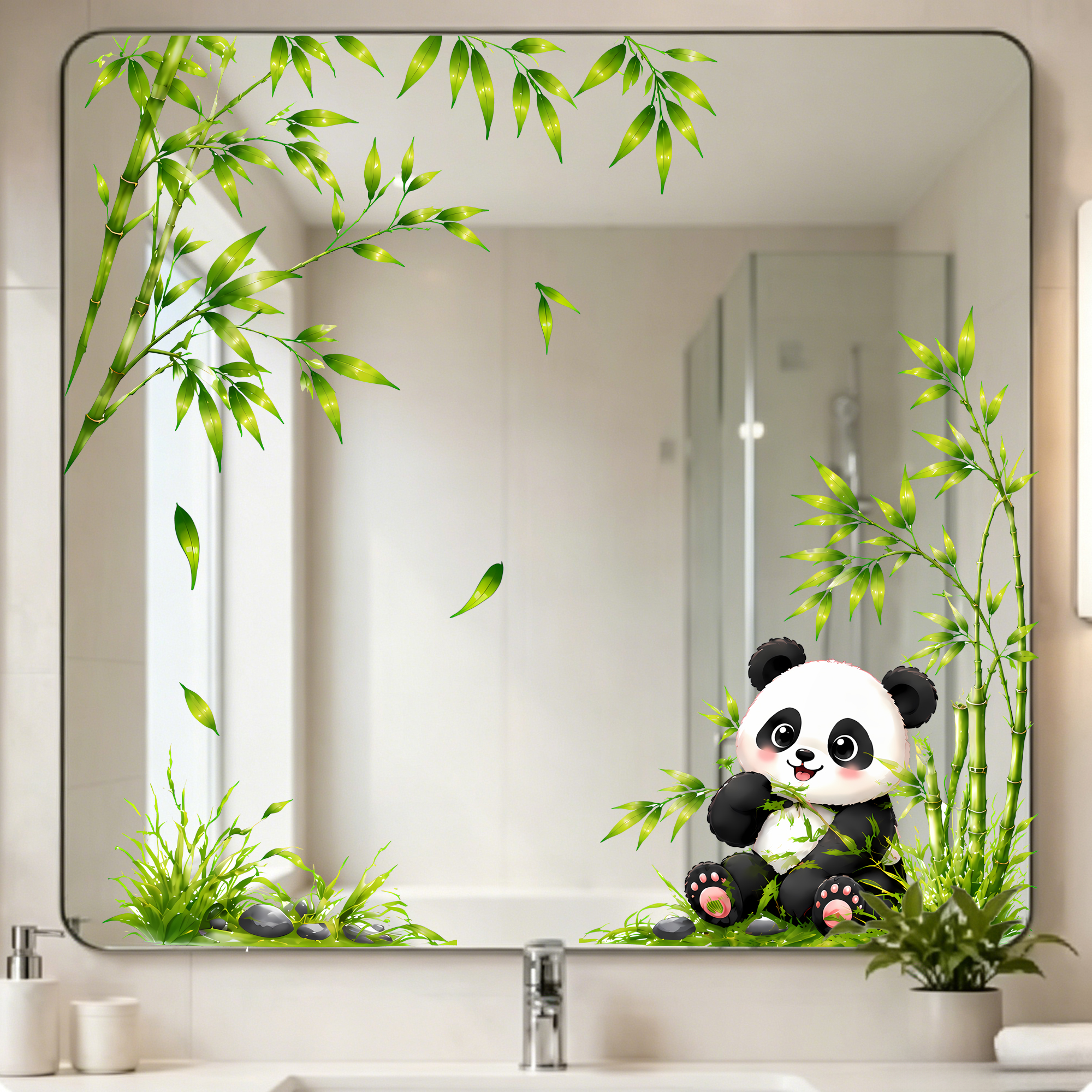 Cute Panda with Bamboo Bathroo - огляд і ціна Home Bathroom Glass