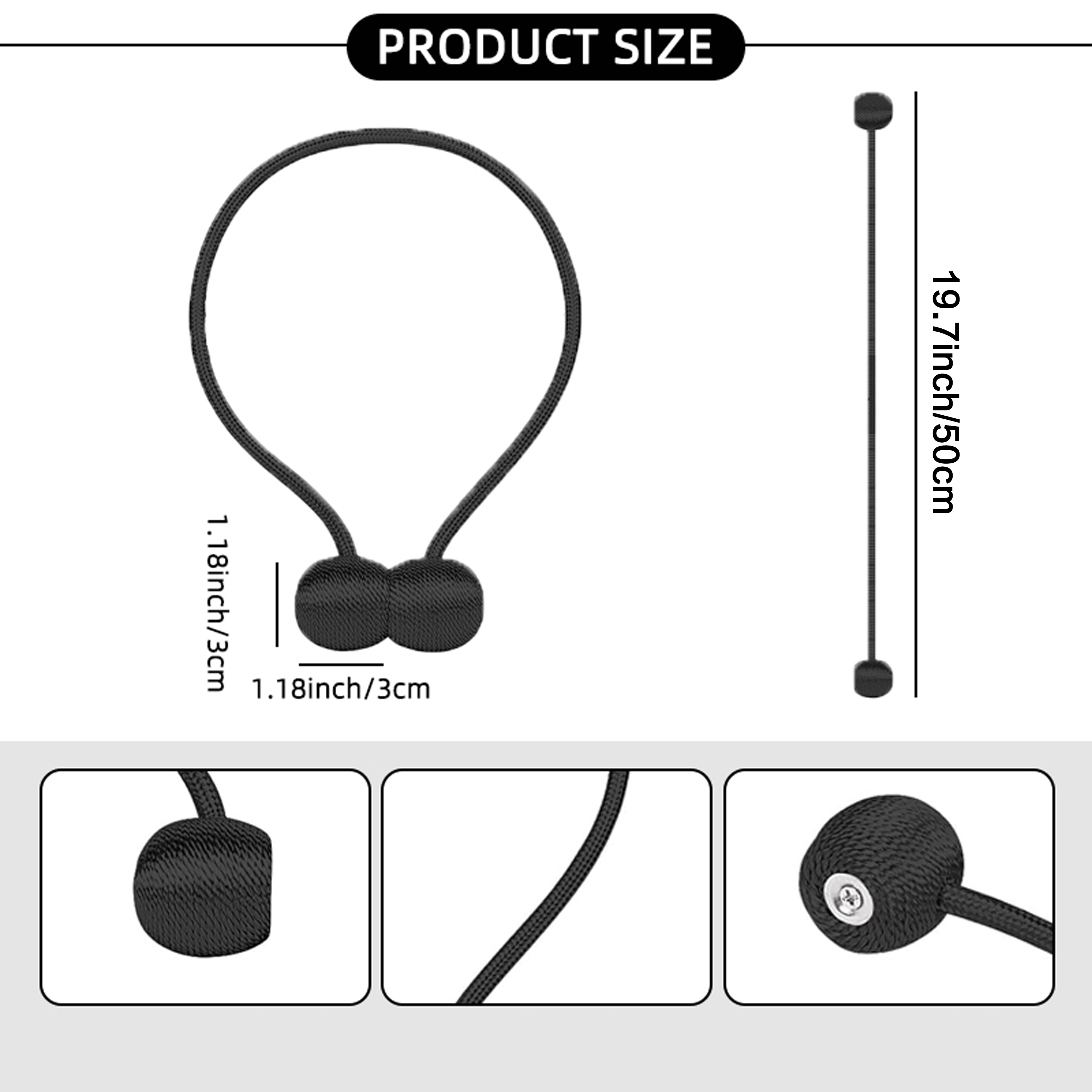 2pcs/pair Magnetic Curtain Tie - огляд і ціна Zara Home Bathroom Accessories