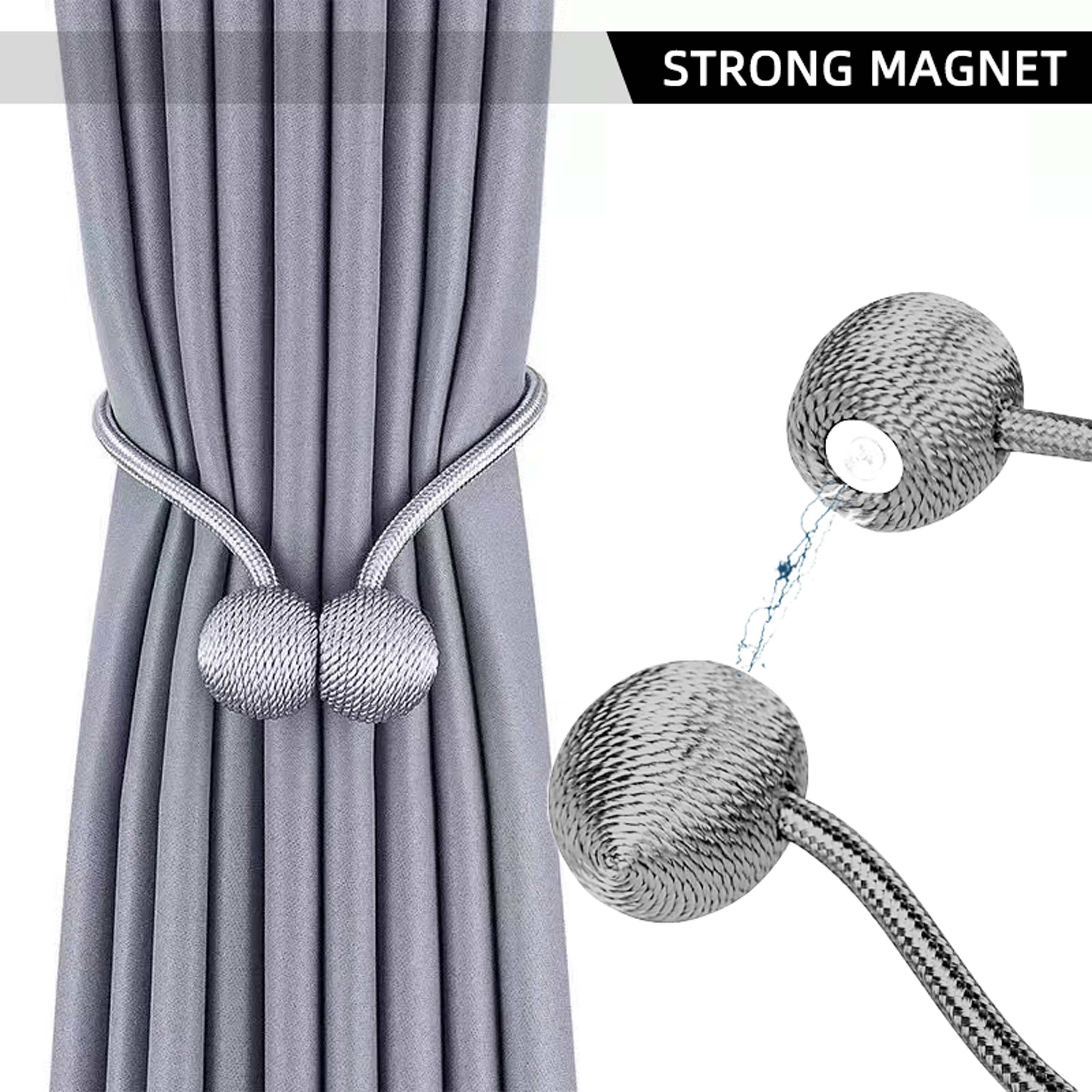 2pcs/pair Magnetic Curtain Tie - огляд і ціна Zara Home Bathroom Accessories