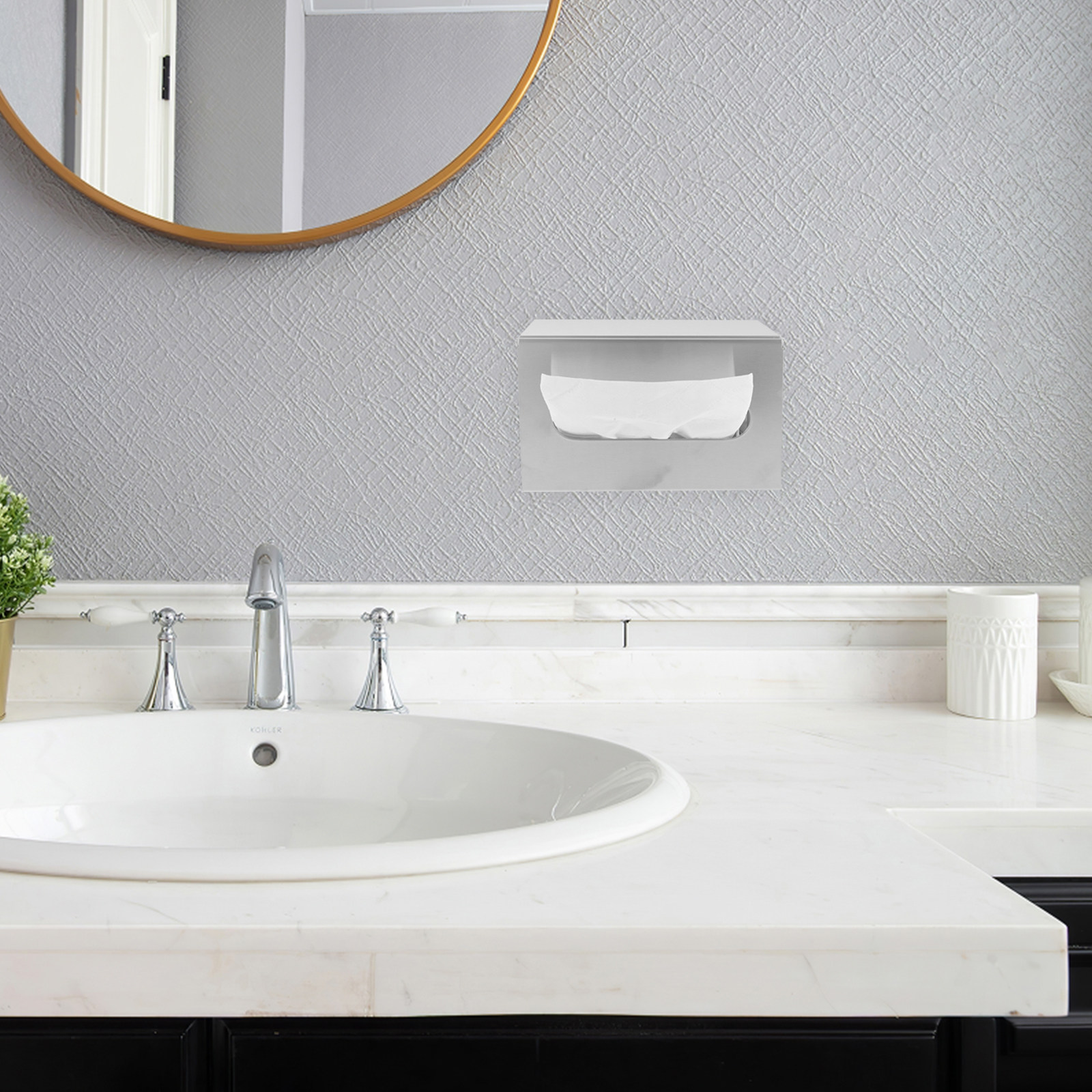 Stainless Steel Wall Mounted T - огляд і ціна Home Bathroom Paper Towel Holder