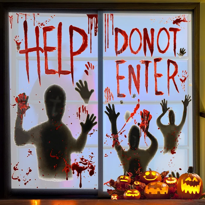 Halloween Stickers Horror Bloo - огляд і ціна Home Bathroom Glass